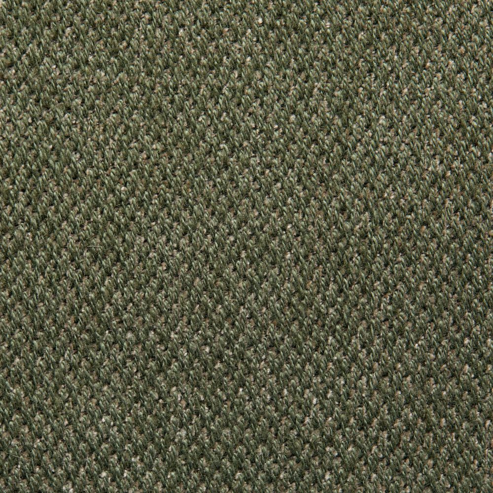 Green linen cloth close-up background. Fabric khaki teak canvas texture.